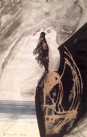 Alquin - Le dédain du vide (34 x 22 cm)(2017) - Encre sur papier