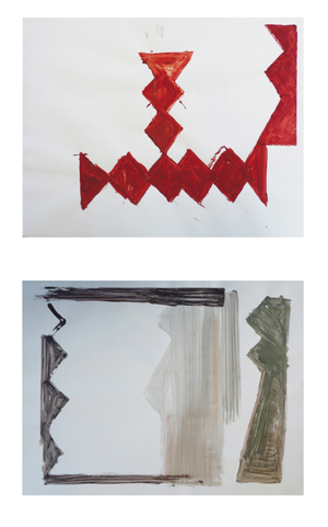 Sans Titre 1.2.  - Gouache sur papier (50x60 cm chaque) - 2014