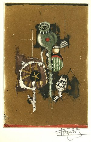 Johnny Friedlaender : Composition III (1984)(11x16)