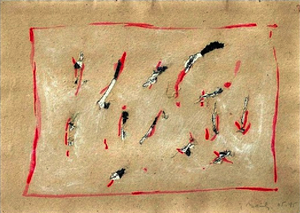 Jacques Boulay - Acrylique sur papier "épluché"