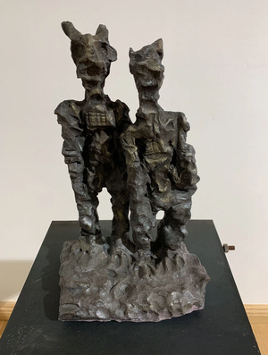 Wilhelm Moser - Naufrage, 2020 - Groupe de 2 terres cuites (30x19x12 cm)