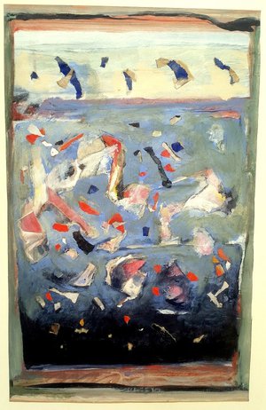 Jacques Boulay - Acrylique sur papier "épluché"