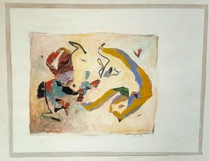 Jacques Boulay - Acrylique sur papier "épluché"