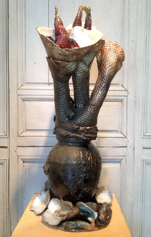 JJDamville - Les arums Attiques (grès émaillé) 115x45x50 cm - 2019