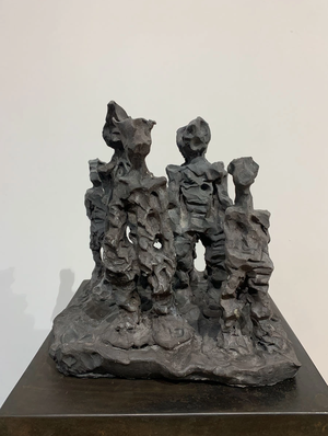 Wilhelm Moser - Vagabonds dans l'Espace, 2021 - Groupe de 6 terres cuites  (32x31x29 cm)