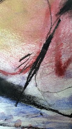 Atsoupe : Particules d'or (...) - Encre et pastel sur papier 93 x 64 cm - Détail