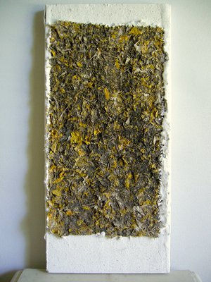 Raffaele Melis :Tomates séchées (Technique mixte : Bois, plâtre, papier, matières végétales)