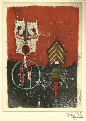 Johnny Friedlaender : Composition III (1982) (11x15)