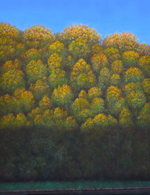 Pierre de Chevilly -10- Lac d'Hautibus (114x146 cm) Tempera sur toile