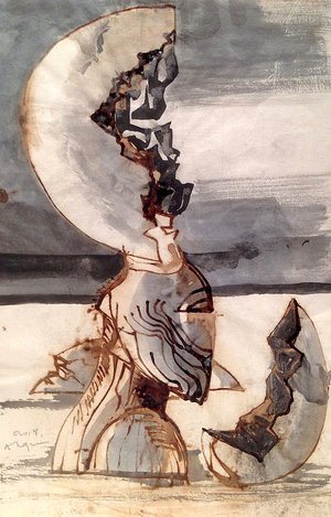 Alquin - Pesanteur du rêve (34 x 22 cm)(2018) - Encre sur papier