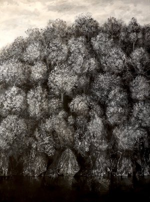 Pierre de Chevilly -5- L'Argenton 1 (97x130 cm) Tempera sur toile