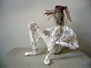 Caroline Hatt-Kindermans : Pitre 3 (25x25x25cm)