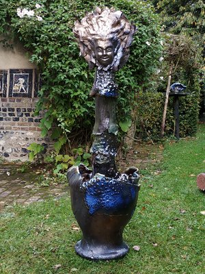 JJDamville - Le petit faune en Janus (grès émaillé) 140x45 cm - 2019