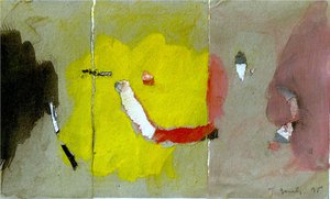 Jacques Boulay - Acrylique sur papier "épluché"