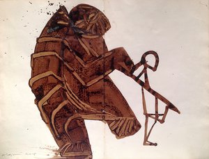 Alquin - Le guide (44 x 59 cm)(2018) - Encre sur papier