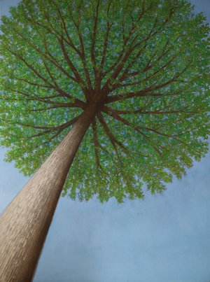 Pierre de Chevilly -7-Vers le ciel (97x130 cm) Tempera sur toile