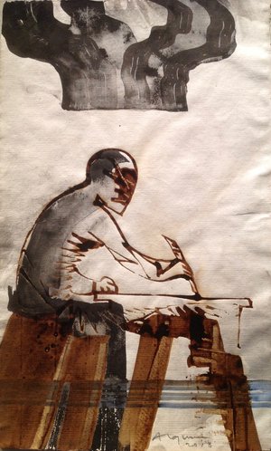 Alquin -  (34 x 22 cm)(2018) - Encre sur papier