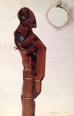 Alquin - Ce que j'entends (44 x 29 cm)(2018) -  Encre sur papier