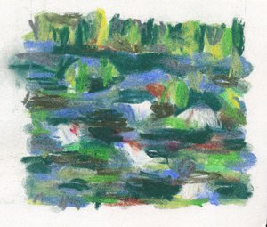 Caroline Coppey - En hommage à Monet (Pastel)