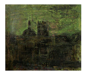 Dieppe St Jacques  - Pierre Noire Gouache Sur Papier  32x35  2007