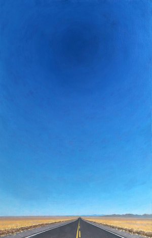 Pierre de Chevilly -6- Une route (100x65 cm) Huile sur toile