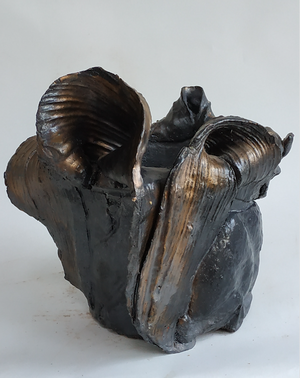 JJDamville - Avant la mise en pot, le lièvre de Pisanello (vue de dos)(grès émaillé) - 2018