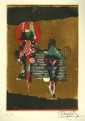 Johnny Friedlaender : Composition II (1984) (11x16)