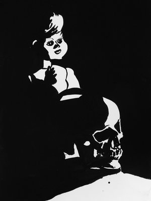 Aurélie de Heinzelin : Poupée et crâne (encre sur papier, 2011)