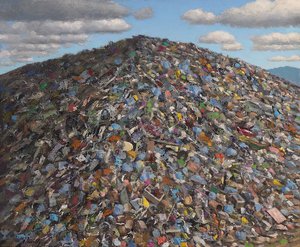 Pierre de Chevilly -8- Décharge (46x38 cm) Huile sur toile