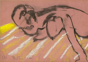 Roger Decaux : Paëtus - Craie d'art sur papier 21 x 30 cm