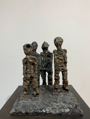 Wilhelm Moser - Créatures Marines, 2021 - Groupe de 4 terres cuites (30x30x25 cm)