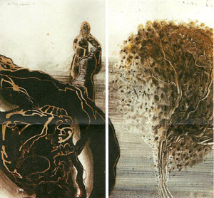 Alquin - Le Voleur d'arôme (41x22x2 cm)(2017) - Encre sur papier