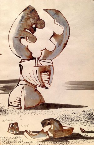 Alquin - Petite découverte (34 x 22 cm)(2018) - Encre sur papier