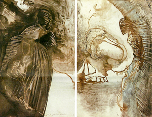 Alquin - Trois états passagers (40,5x25,5x2 cm)(2017) - Encre sur papier