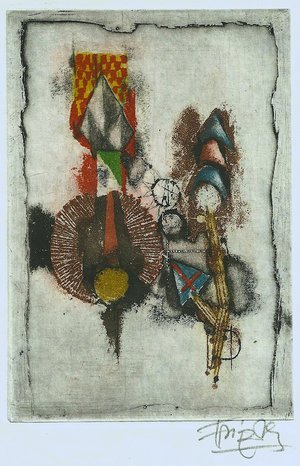 Johnny Friedlaender : Composition I (1984) (11x16)