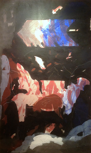 Pierre Gaste - Acrylique sur Calque  201x122 cm