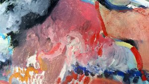 Atsoupe : Le rouge de ta gorge s’épanouit (...) - Huile sur toile 96 x 130 cm - Détail