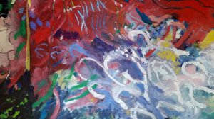 Atsoupe : La nuit est terrible dans la forêt - Huile sur toile 97 x 130 cm - Détail 1