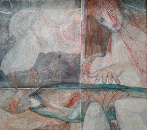 Lilli Deutsch - "Hörst du mich" - Gravures & estampes sur Papier (26x20 cm)