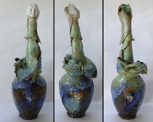 JJDamville - L'anima d'Aladin (grès émaillé) 90x42 cm - 2019