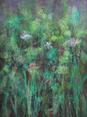 Pierre de Chevilly -2- Fleurs sauvages (97x130 cm) Tempera sur toile