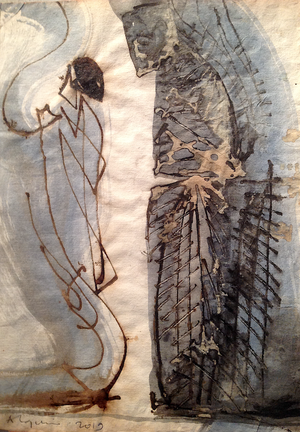 Alquin -  (34 x 22 cm)(2018) - Encre sur papier