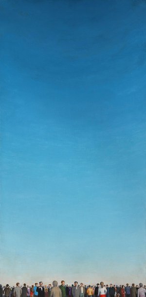 Pierre de Chevilly -3- Promeneurs(100x50 cm) Huile sur toile