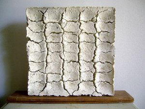 Raffaele Melis : Stérile (Technique mixte : Plâtre, colle, métal et bois en socle)