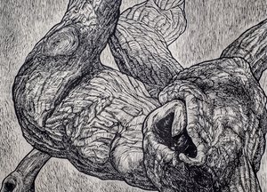 Hélène Damville - Xylogravure 90x120cm