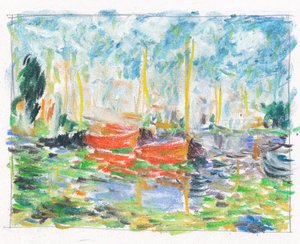 Caroline Coppey - En hommage à Monet (Pastel)