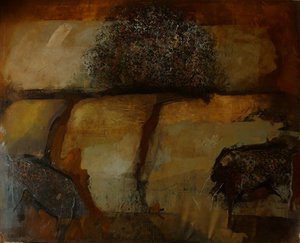 Pierre Gaste - Sans titre 2014 - Huile sur toile 100 x 80 cm