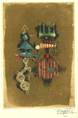 Johnny Friedlaender : Composition II (1984) (11x16)