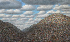 Pierre de Chevilly -11- La Grande décharge (146x89 cm) Huile sur toile