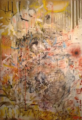 Magali Martija-Ochoa : L'été - Fusain, pastel gras et huile sur hollofil entoilé 117 x 82 cm